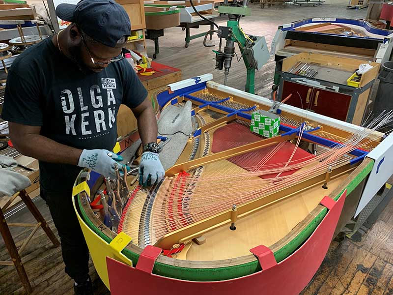 Craftsman at the Steinway Factory