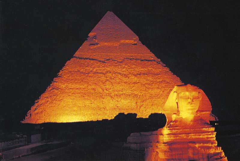 Light and Sound Show with the Sphinx and Pyramids