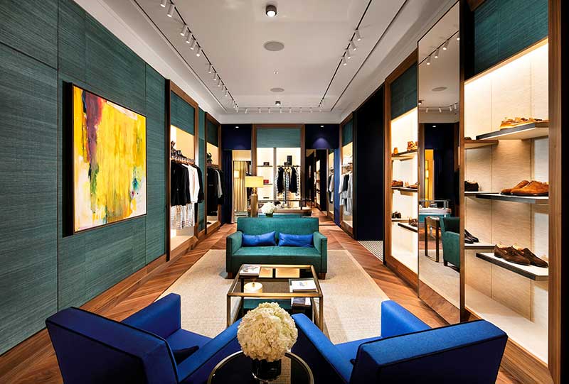 Kiton at Wynn Las Vegas, Artwork by Melissa McGill, Art Consultant: R. Cline ARTS, Design Architect: B+Architects, Photography by Shay Velich, Architect of Record: NOVUS Architects