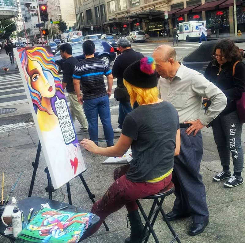 Street painting by Jennifer Main