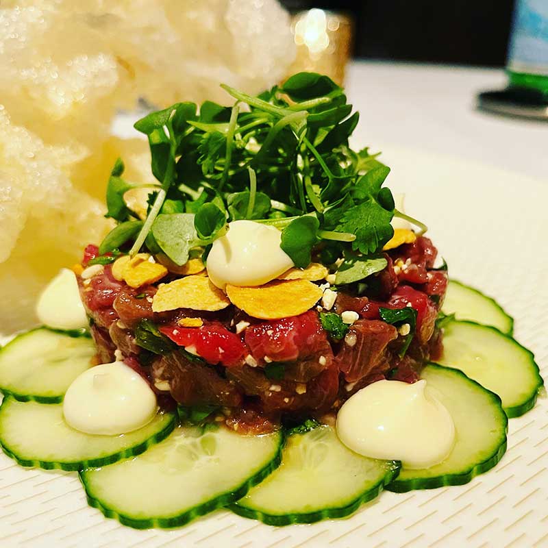 Prime Beef Tartare at Harlo Steakhouse & Bar