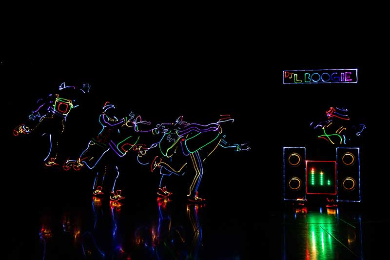 iLuminate combines state-of-the-art technology with dynamic dancers performing in the dark, creating a visual arts experience audiences of all ages will love. Photo courtesy of iLuminate