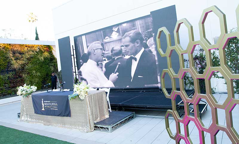 The site of the media launch of the Miss Filipina International 2023, the Wilshire Garden of the Beverly Hilton Hotel.