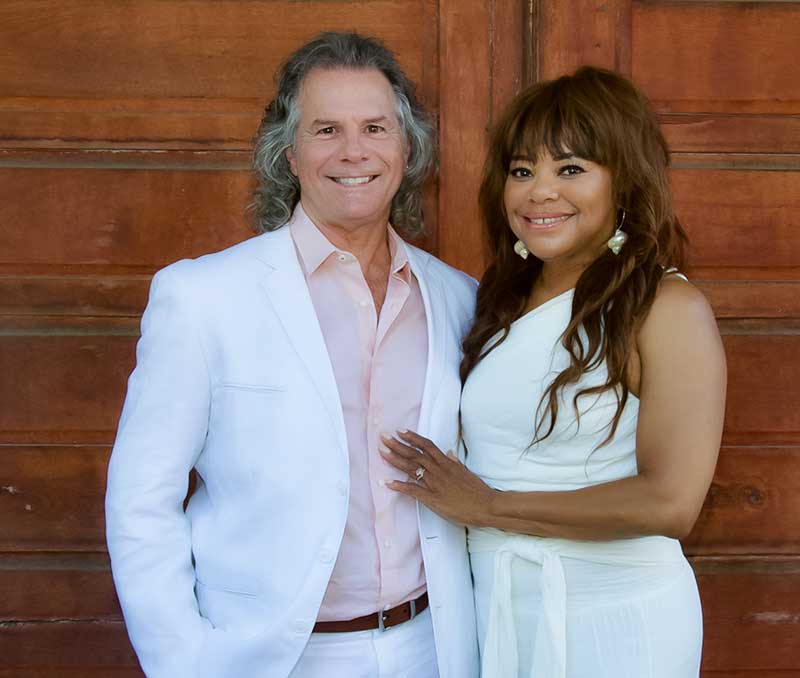 Melanie Taylor with her husband, Terry Wollman