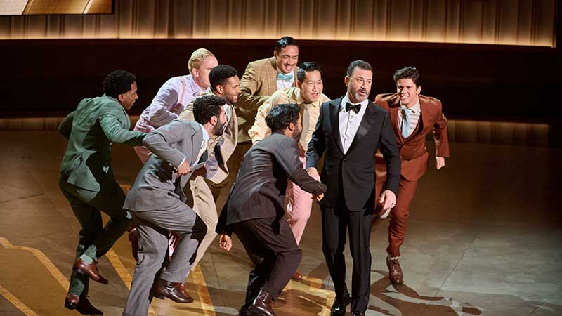 Jimmy Kimmel hosts the live ABC telecast of the 95th Oscars® at the Dolby® Theatre at Ovation Hollywood on Sunday, March 12, 2023. Photo by Phil McCarten.