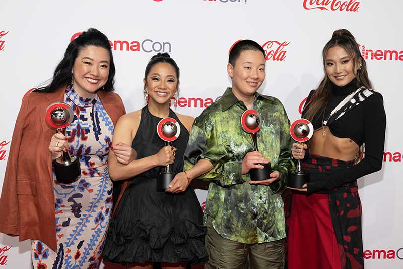 The cast of Joy Ride, Ashley Park, Sherry Cola, Stephanie Hsu and Sabrina Wu. Photo by Earl Gibson III.