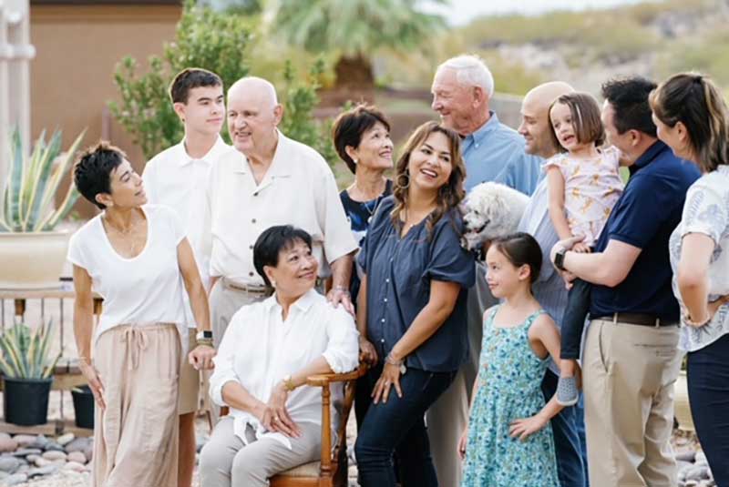 Anna Siefert with her family.