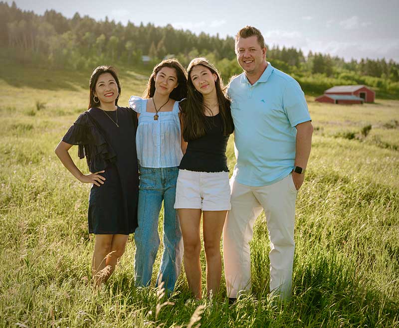 Nate Jones with his family. Photo by Gabrielle West