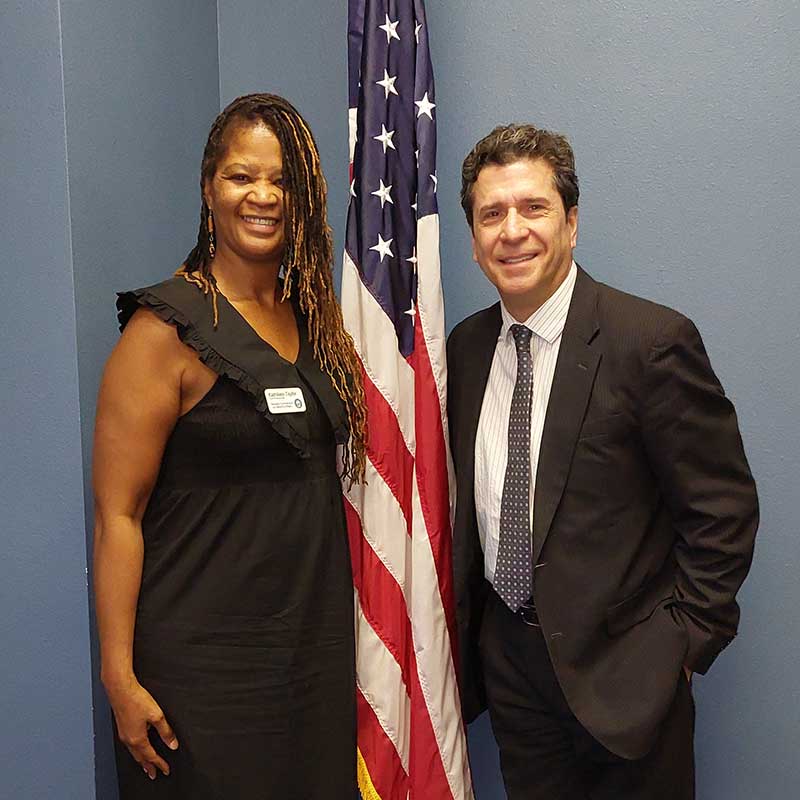 Kathleen served as a Commissioner - NV Commission on Minority Affairs - Pictured with Marcel Schaerer - Nevada Department of Business and Industry