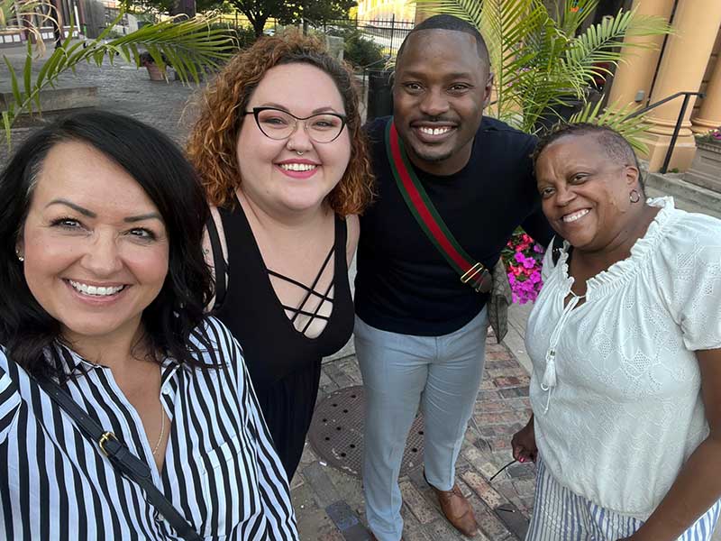 From left, Christina Vela (CEO), Jackie Poole (Foster Home Supervisor – Hope Project), DaShun Jackson (Program Director) and Kimberly Newton (Youth Care Supervisor)