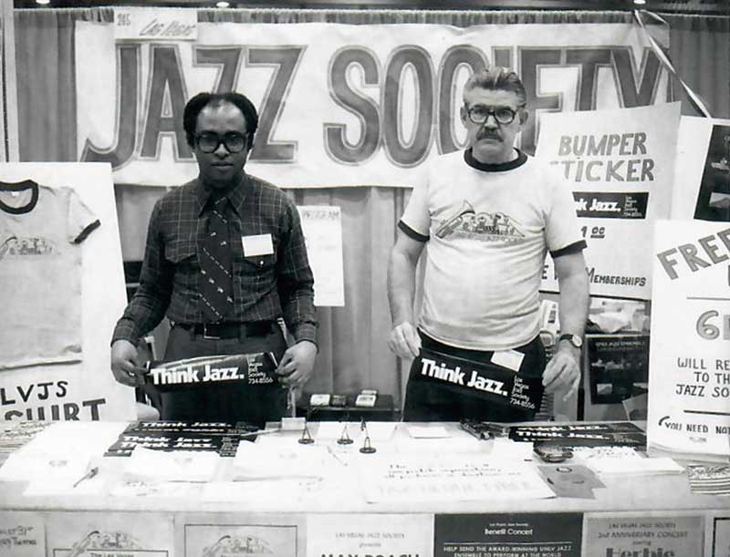 Above: Think Jazz! merchandise in the early days of the Jazz Society