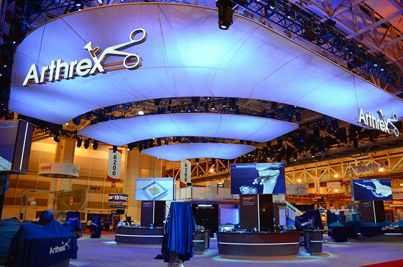 Lighting designed by Axis deBruyn for Arthrex at the American Assoc. of Orthopedic Surgeons Show.