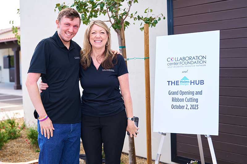 Grant and Lynda at The Helms Helps Hub Grand Opening and Ribbon Cutting. Photo by Joseph Donato, Cashman Photo