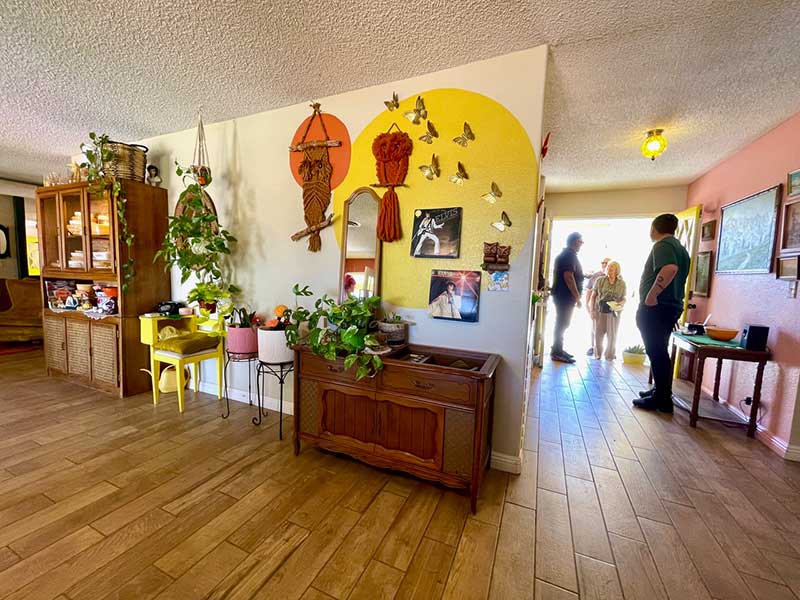 Nevada Preservation Foundation Home + History Las Vegas tour guests enjoy “That 1970s Salon & Menagerie”. Photo by Laura Henkel