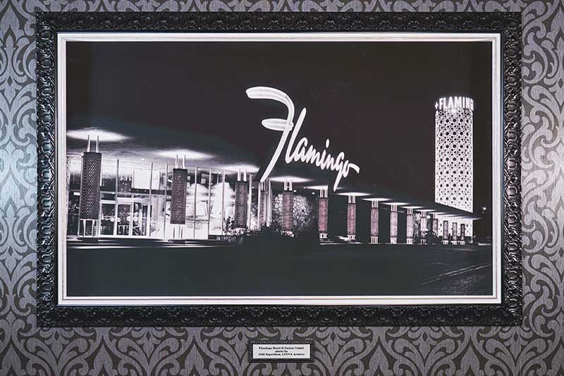 Flamingo Hotel & Casino (1953) Photo by Cliff Segerblom for the Las Vegas News Bureau. Photo of framed art by Cashman Photo