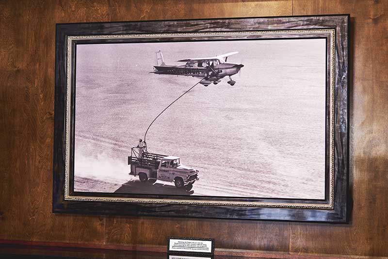 The Flight Endurance World Record (1958). Photo courtesy of Howard W. Cannon Aviation Museum. Photo of framed artwork by Cashman Photo