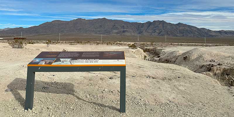 Hike part of the longest trench cut during the Big Dig, Trench K, on the Big Dig Trail. Photo courtesy of Nevada State Parks