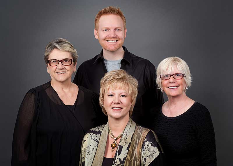 (L-R): Mary Marles, Jake Naylor, Ann Parenti, Joan Peck