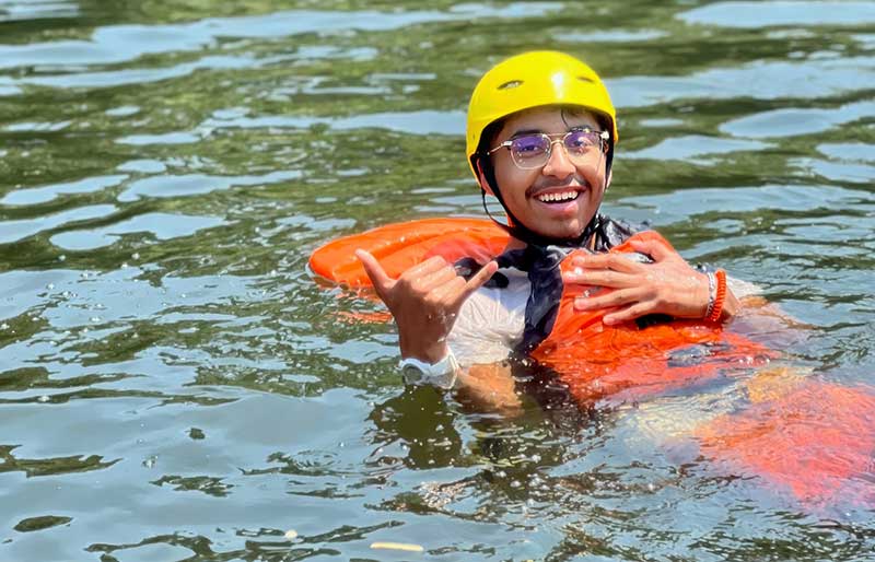 Aileen Garcia's son, Ethan, enjoys the NBDF Nevada chapter's Teen Camp.