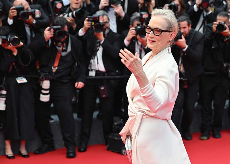 Meryl Streep, recipient of an honorary Palme d'Or award at the 77th Cannes Film Festival. Photo by Earl Gibson III.