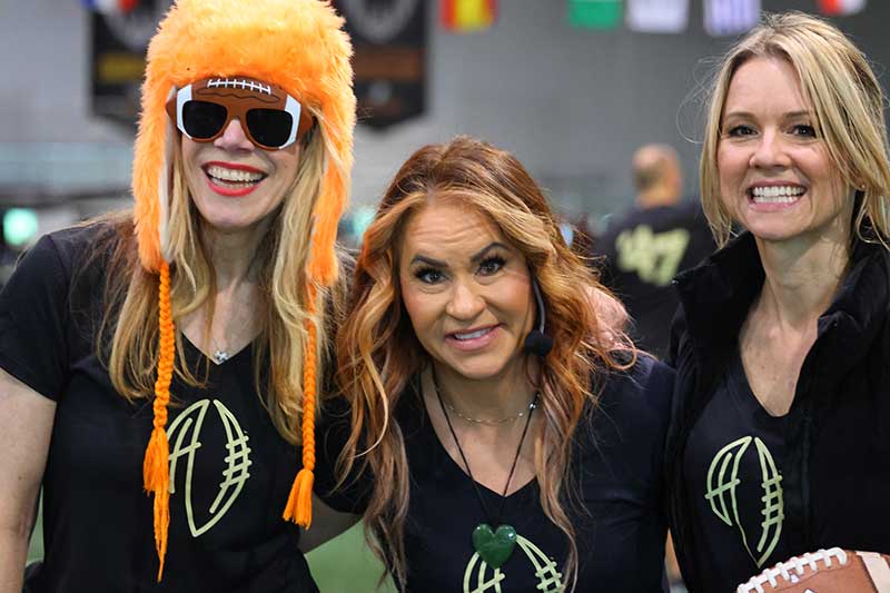 From Left: Stacey Gualandi, Dr. Jen Welter, and JJ Snyder. Photo by Frank Cutrone/Prime Action Images