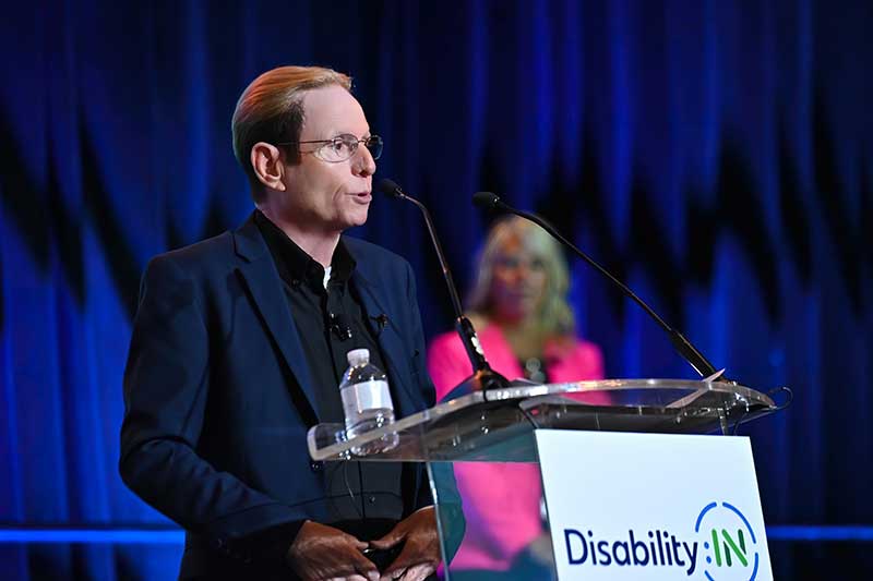 Robert Dolan speaking at a Disability:In conference.