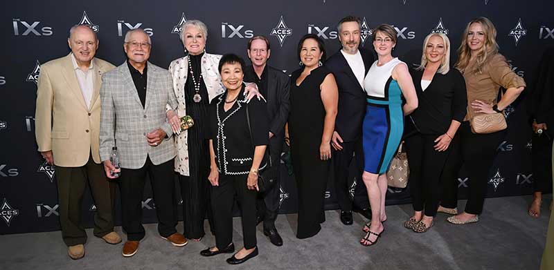 (L-R) Dave Siefert, Stan Uyeda, Lynette Chappell, Anna Siefert, Robert Dolan, RayAnn Arguello, Rob Sheridan, Kris Sheridan, Heather Campbell, and Samantha Lucas pose during the Aces Title IX Event.