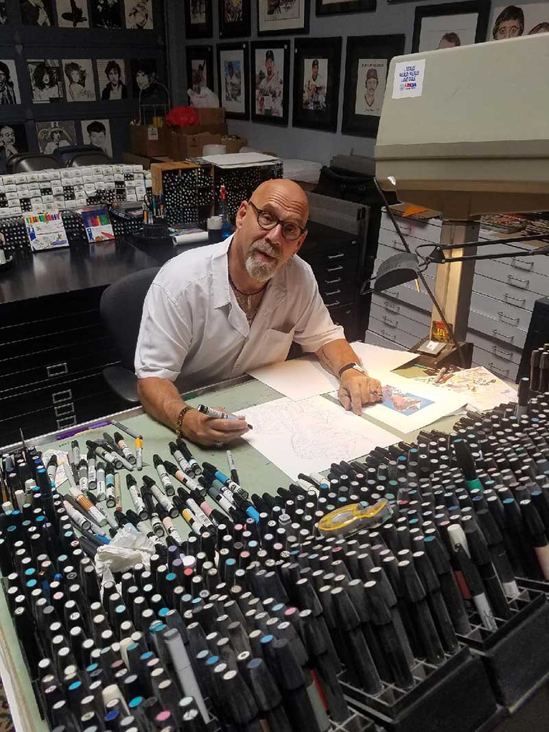 Neal Portnoy at the drawing board. Photo courtesy of Neal Portnoy