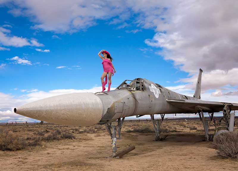 Finding the unexpected in the Mojave Desert, Wonderhussy strikes a pose! Photo by Katharsys Kreations