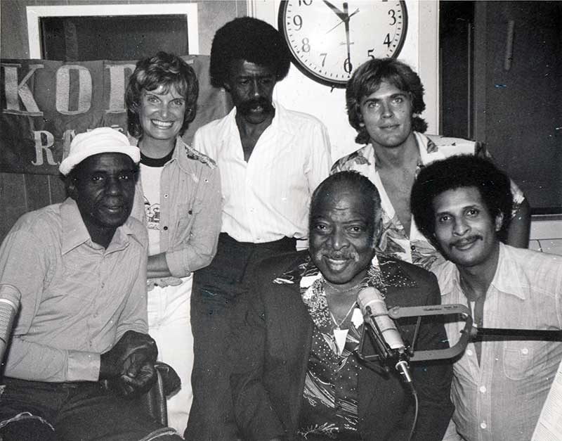 Jazz-Society-005 From Left: Monk, Judy Tarte, Unknown, Unknown, Count Basie, Larry Ridley. Photo by Ed Boyer
