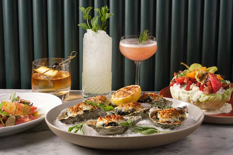 Zio-002 Oysters and cocktail selection at Zio's Italian Steakhouse. Photo by Louiie Victa