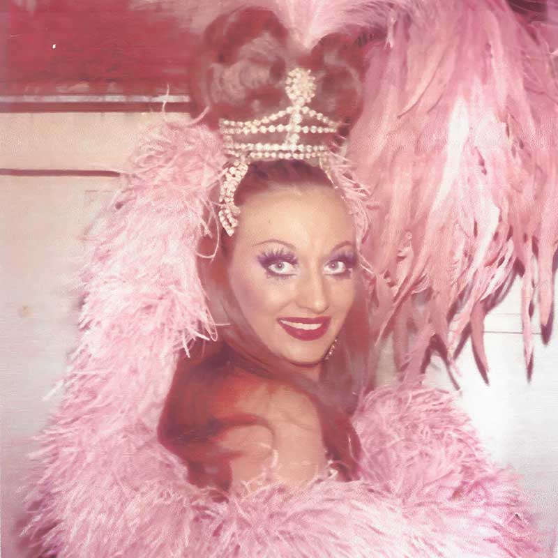 Diane Christiansen as a showgirl in the 1970s. Photo courtesy of Diane Christiansen