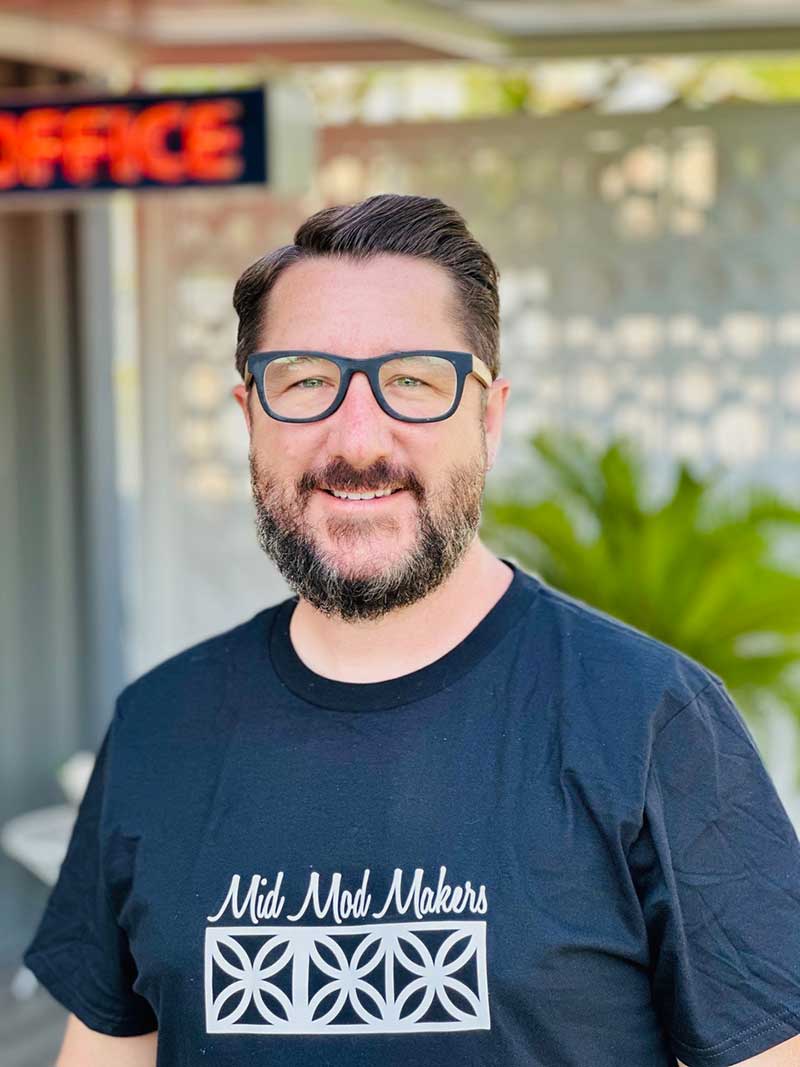 Wil Stutz outside his design studio