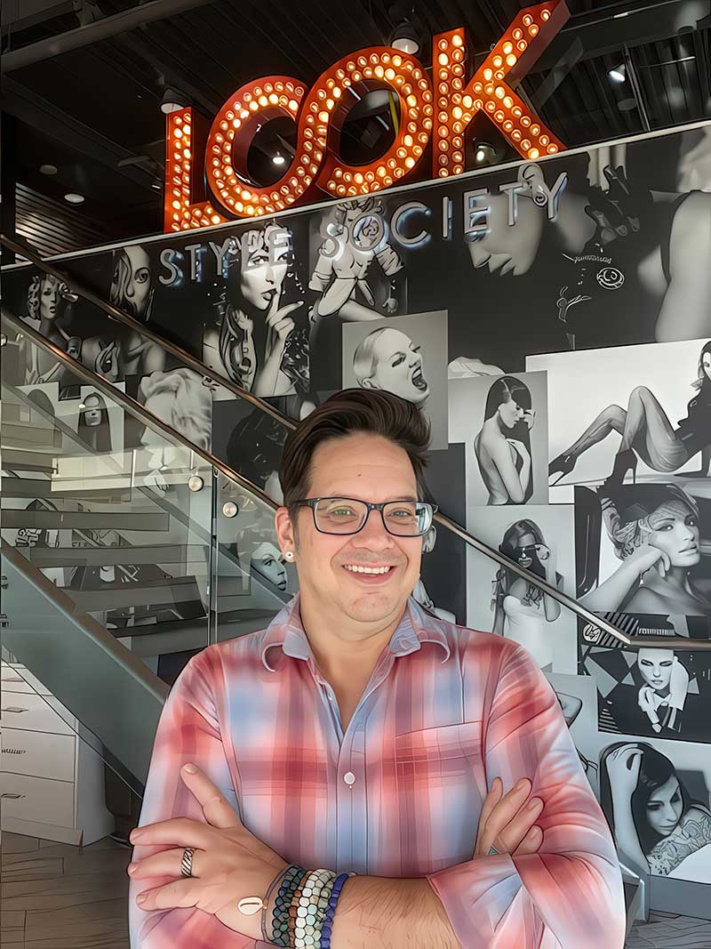And let's not overlook Thielen's artistic line - his salon within LOOK Style Society is no ordinary styling station, but a curated canvas. Photo courtesy of Larry Thielen Jr.
