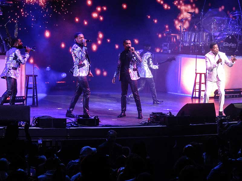 Bryan Thompson performs with Babyface at the Pearl Concert Theater, Las Vegas