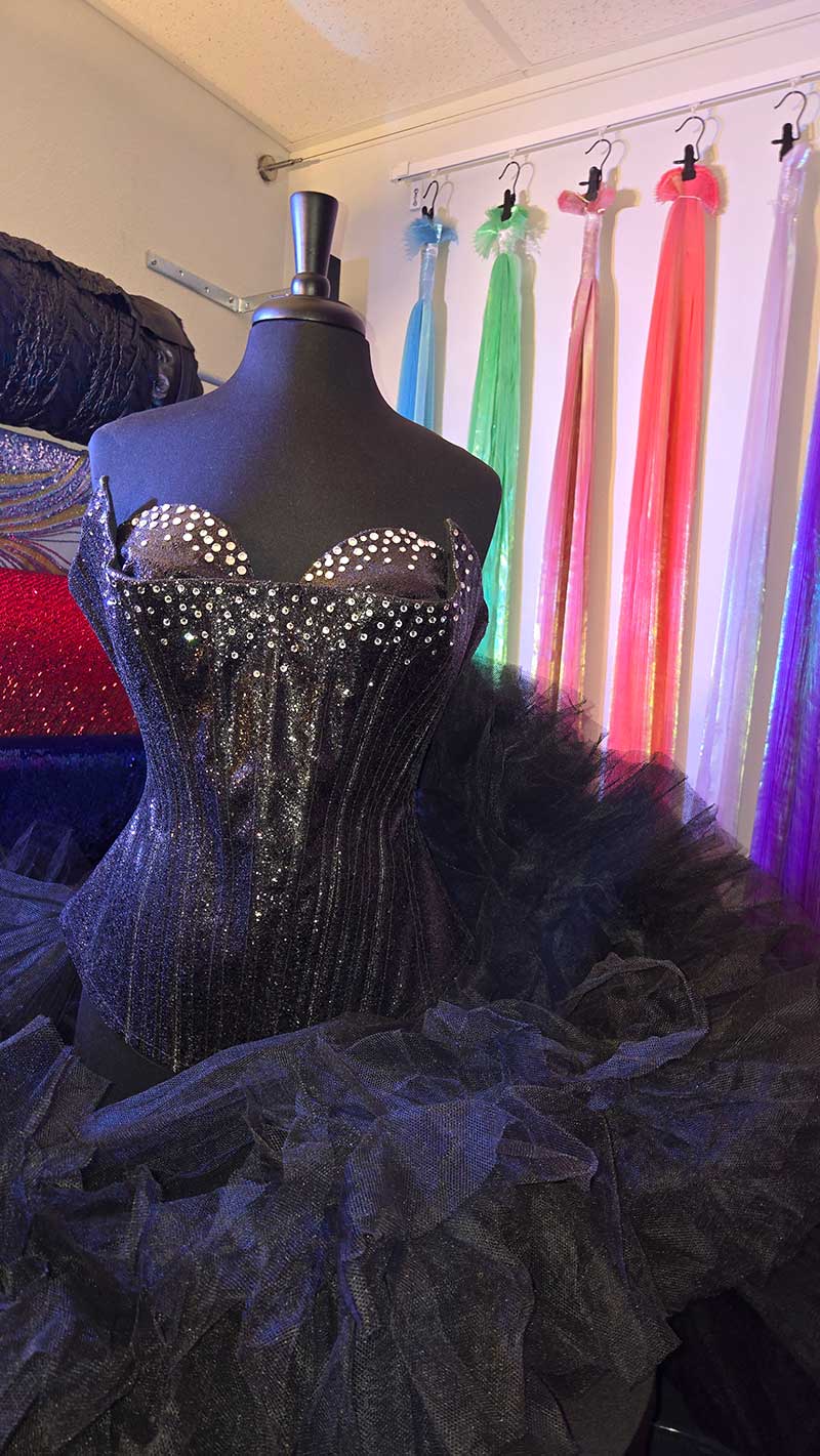 Natali's costume on display