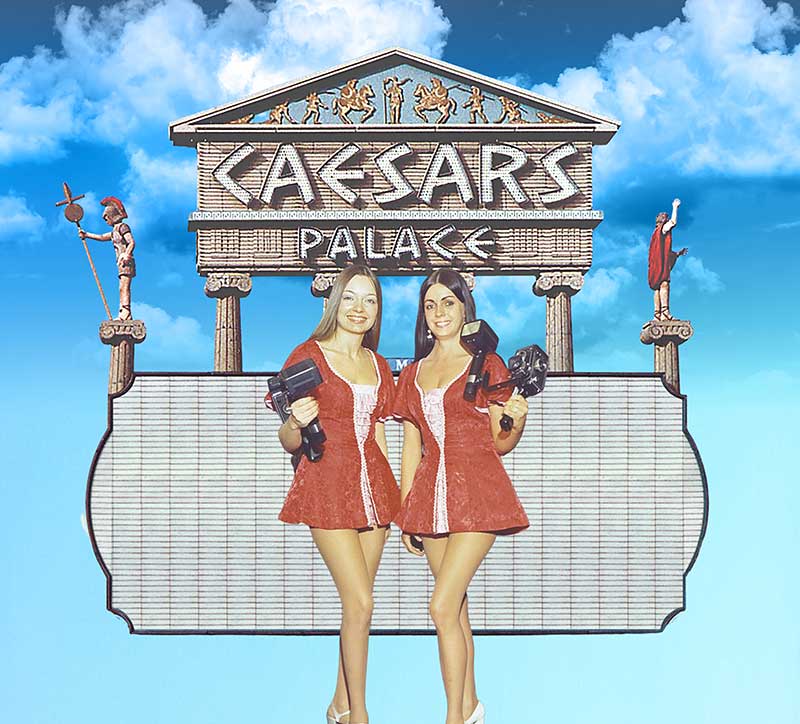 Caesars Palace photographers in the 1970s, called Camera Girls back then but now known as photographers