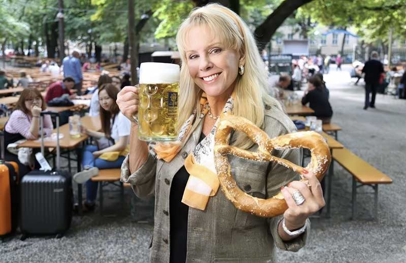 Laura at a beer garden in Munich, Germany by Jan Becker