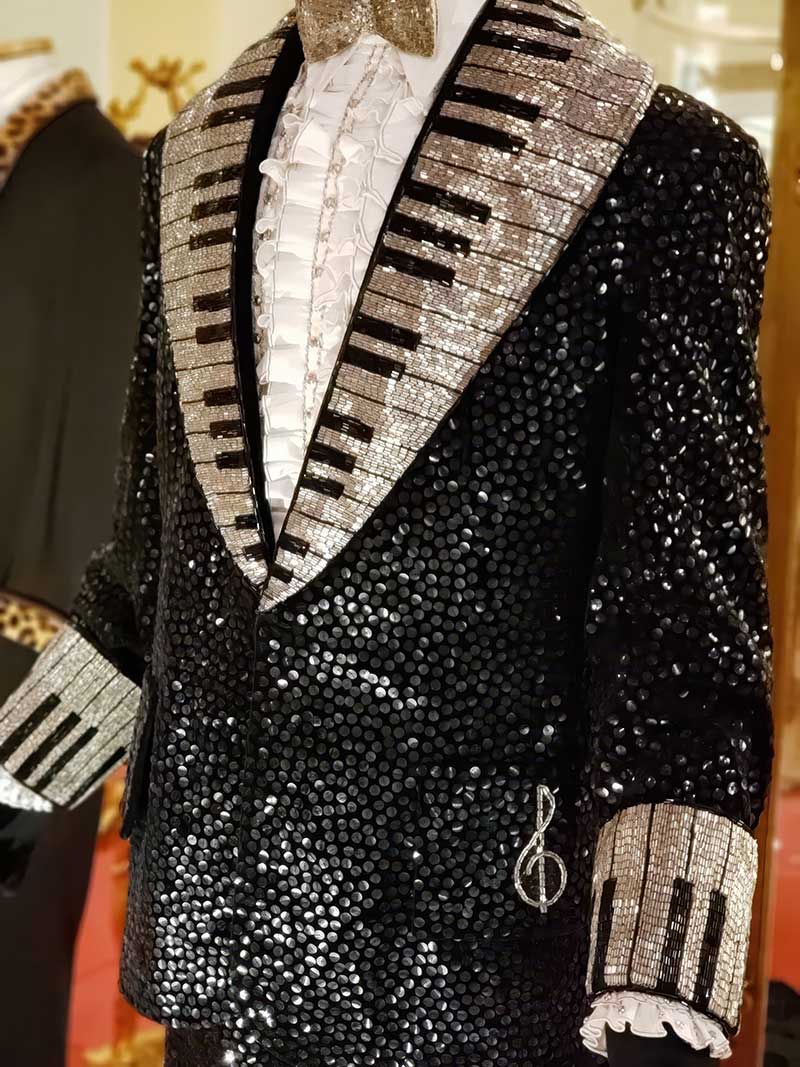 The 1973 Piano Keys Suit designed by Jim Lapidus will be displayed at The Metropolitan Museum of Art in New York City for the second half of 2026