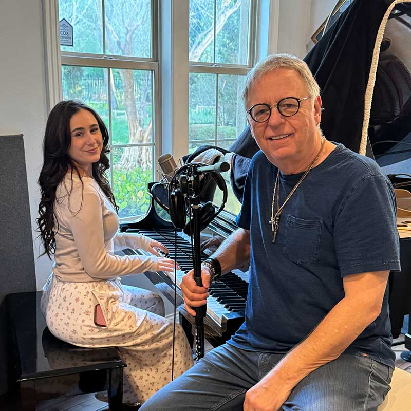 John Parenti during a preproduction session with Sophia Rollando