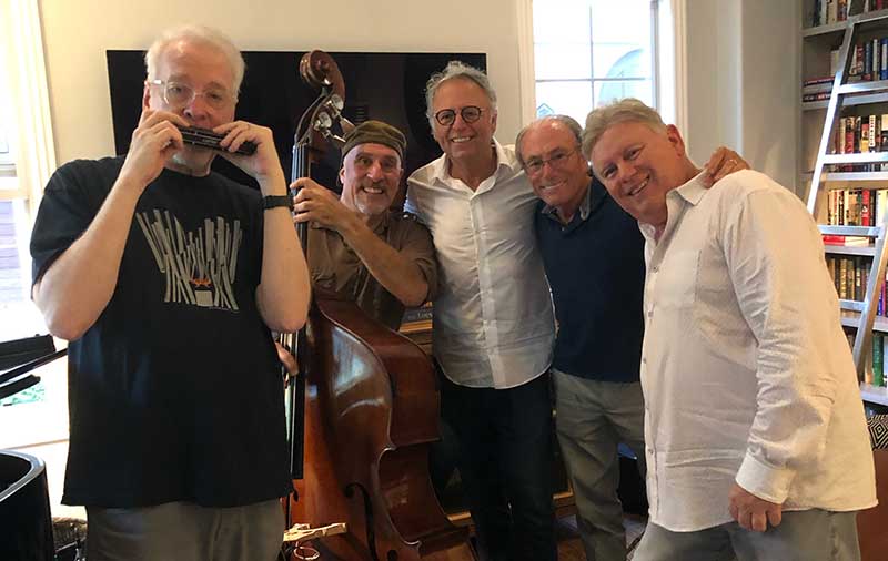 Above: A record release party with Nicolaas tenBroek, Roberto Vally, John Parenti, John Giannone and Patrick Woodland