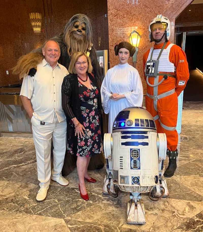 Marta and Stefan Schmitt with characters