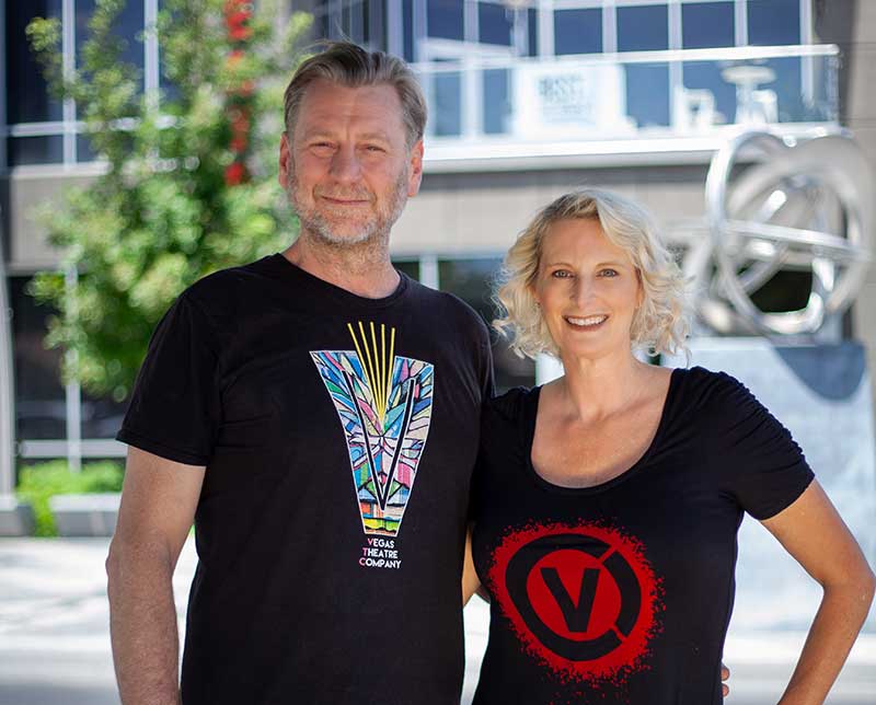 Daz Weller of Vegas Theatre Company and Ginger Land-van Buuren of Vegas City Opera (Tai Howard)