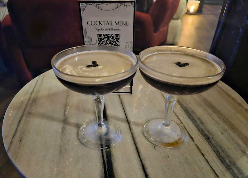 Espresso martinis at Stirrup Trouble