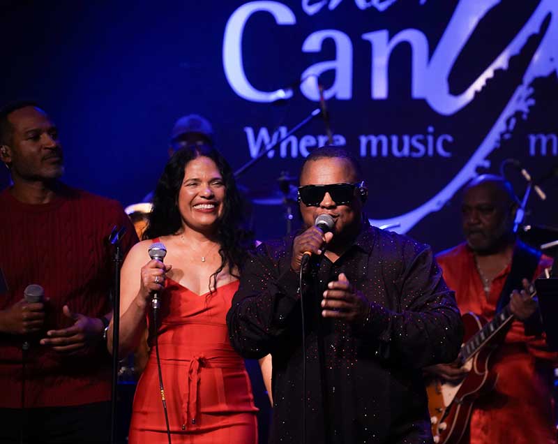 Luisa Justiz Dunn & Procton Bonnell III performing at Larry Dunn's Anthology of Earth Wind & Fire