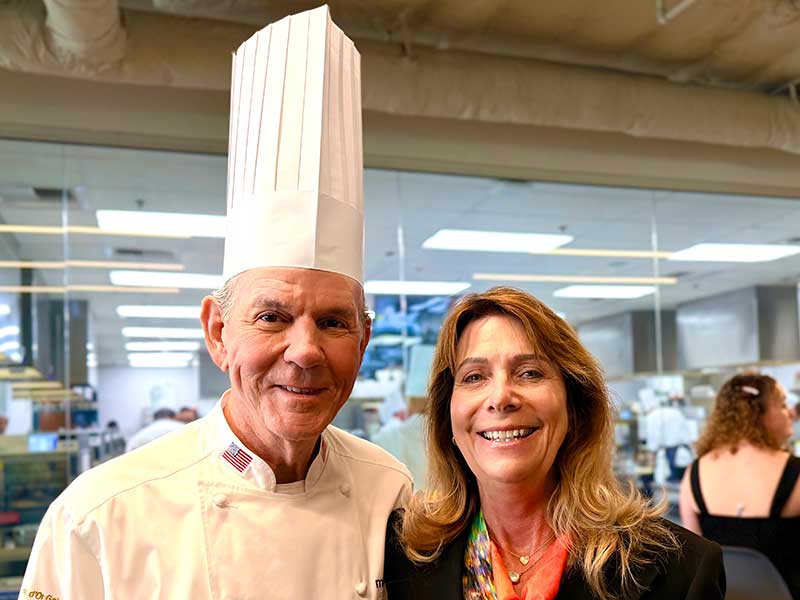 Chef Thomas Keller with Elaine Harris (Scott Harris)