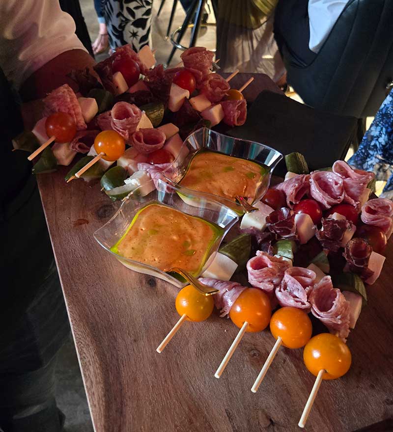 glam-rock Glam-rock veggie charcuterie skewers