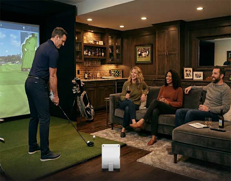 Conscious-Golfer-003 Golfers can enjoy advanced residential golf simulators that provide opportunities for year-round practice