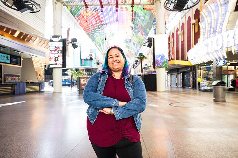 Ashlan Glazier-Anderson at the Fremont Street Experience