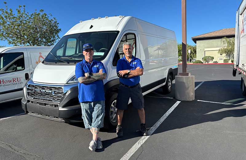 Two of the drivers of the medical staff of Foundation Assisting Seniors Two of the drivers of the medical staff of Foundation Assisting Seniors